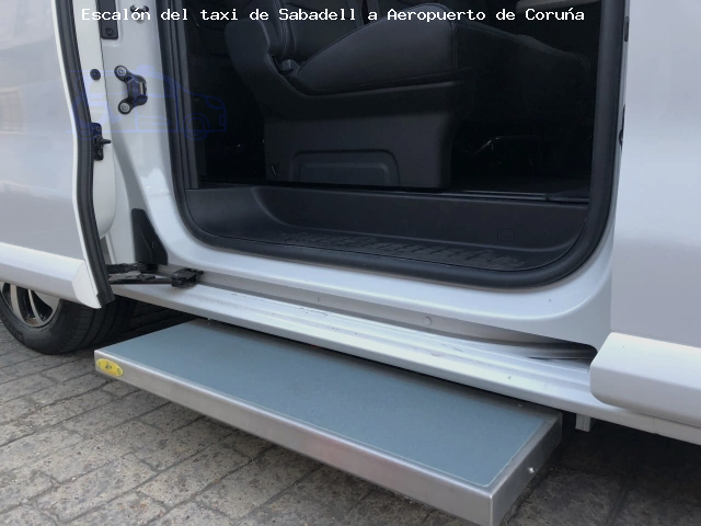 Taxi con escalón ruta Sabadell Aeropuerto de Coruña